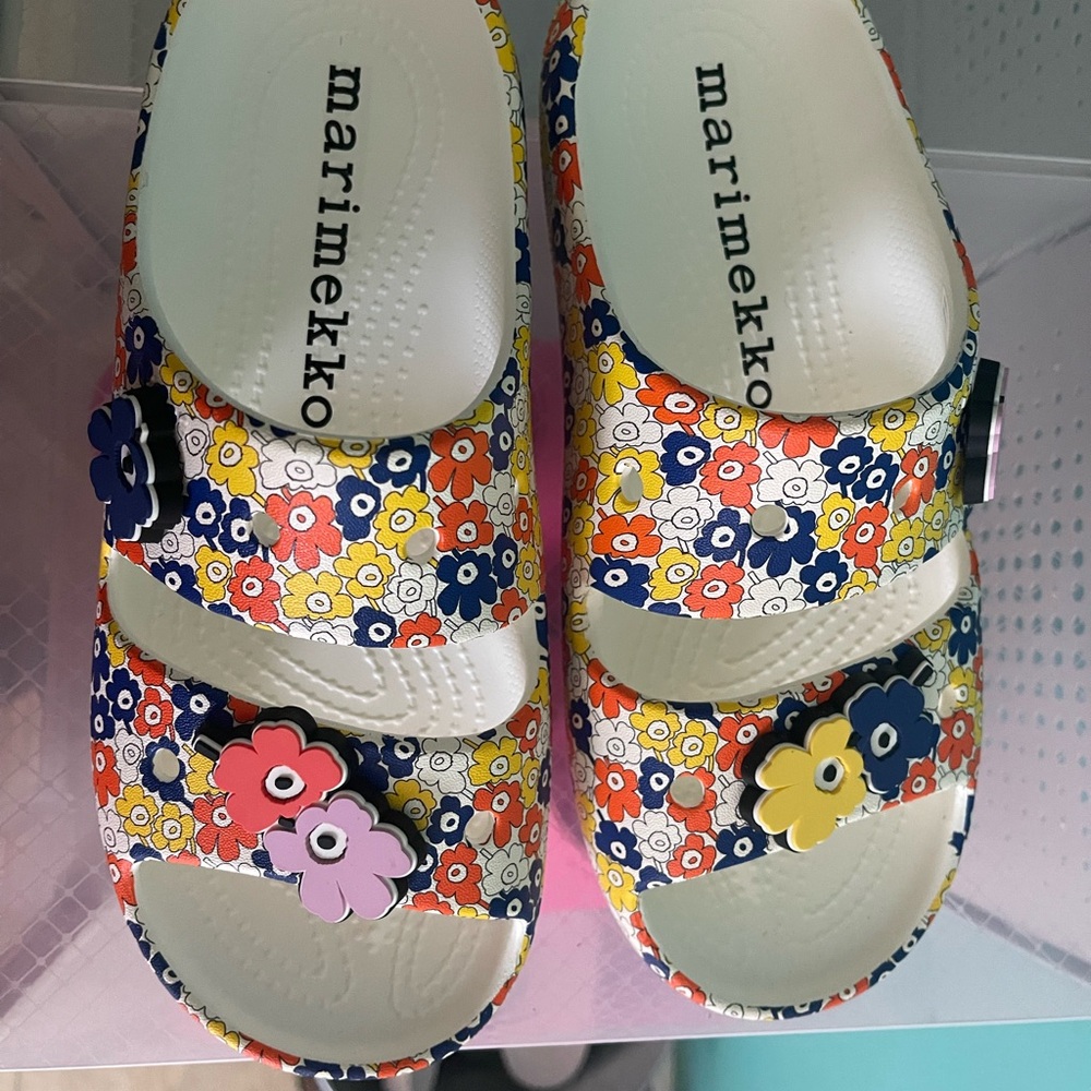 Marimekko Floral Sandals - Yellow, Blue, Red